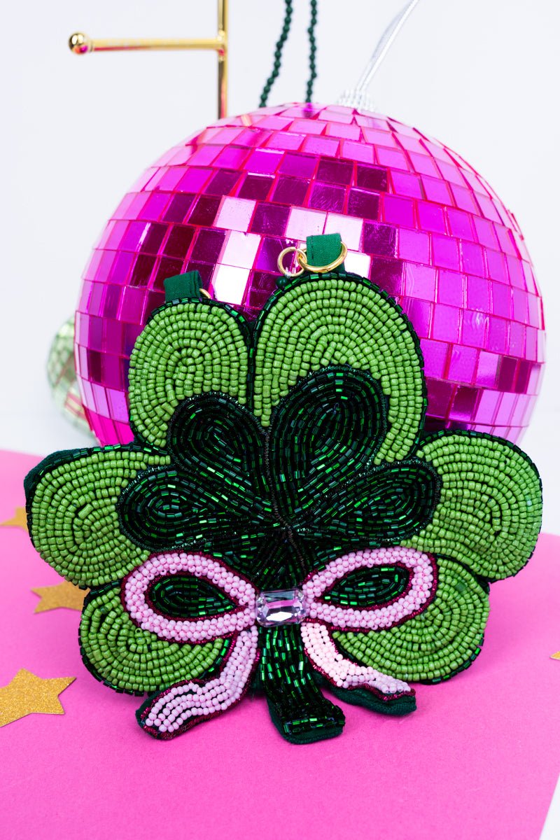 Viola Shake your Shamrocks Petite Seed Bead Purse - Wholesale Accessory Market