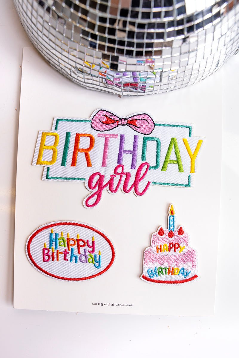 Viola 3 Piece Birthday Girl Embroidered Patch Set - Wholesale Accessory Market