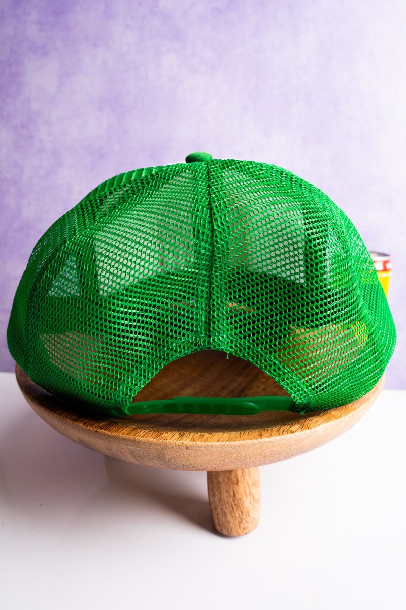 Viola Drink Mode On Green Mesh Cap - Wholesale Accessory Market