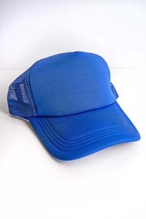 Viola Royal Blue Foam Front Trucker Hat - Wholesale Accessory Market