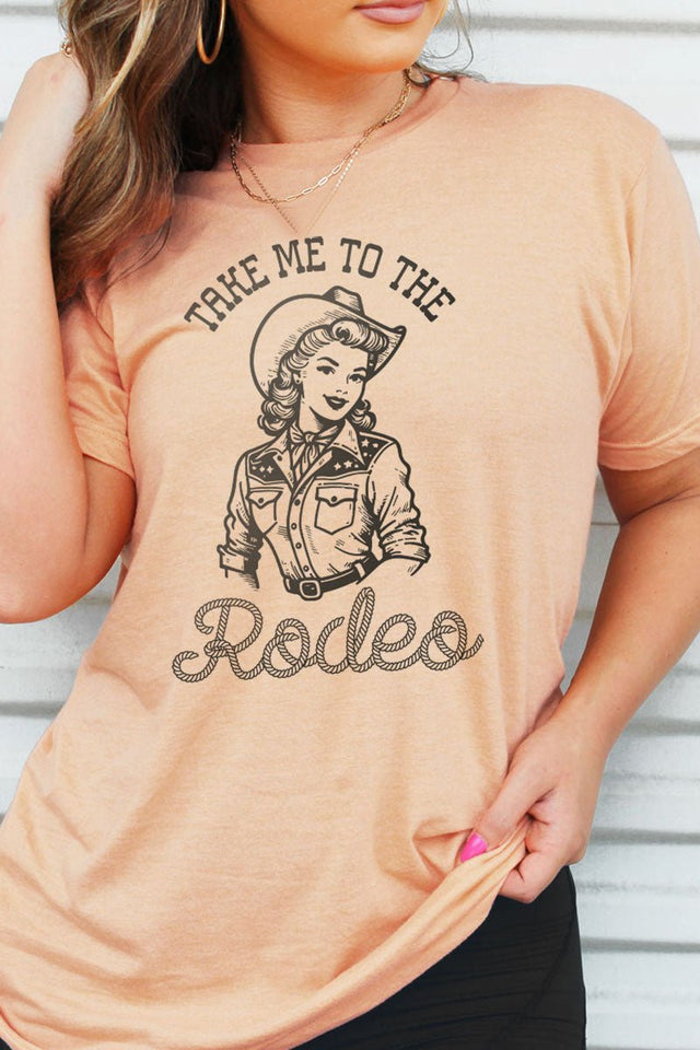 Cowgirl Take Me To The Rodeo Unisex Poly-Rich Blend Tee - Wholesale Accessory Market