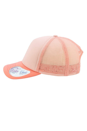 Women's Dusty Pink & Pink Butterfly Foam Ponytail Trucker Cap - Wholesale Accessory Market