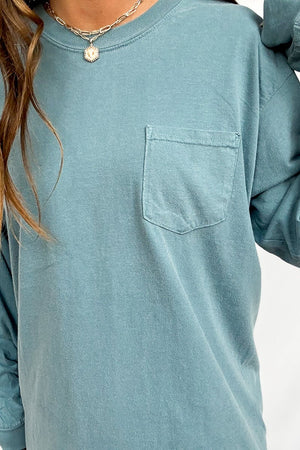 Shades of Blue Comfort Colors Long Sleeve Pocket Tee - Wholesale Accessory Market