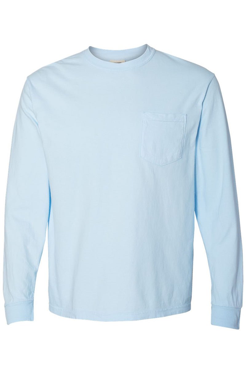 Shades of Blue Comfort Colors Long Sleeve Pocket Tee - Wholesale Accessory Market