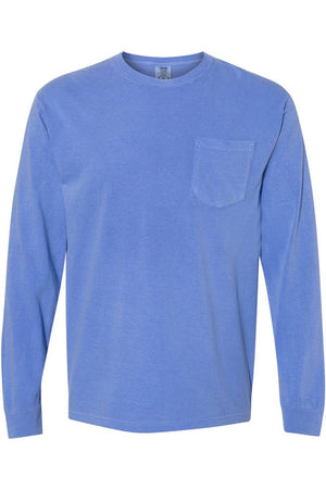 Shades of Blue Comfort Colors Long Sleeve Pocket Tee - Wholesale Accessory Market