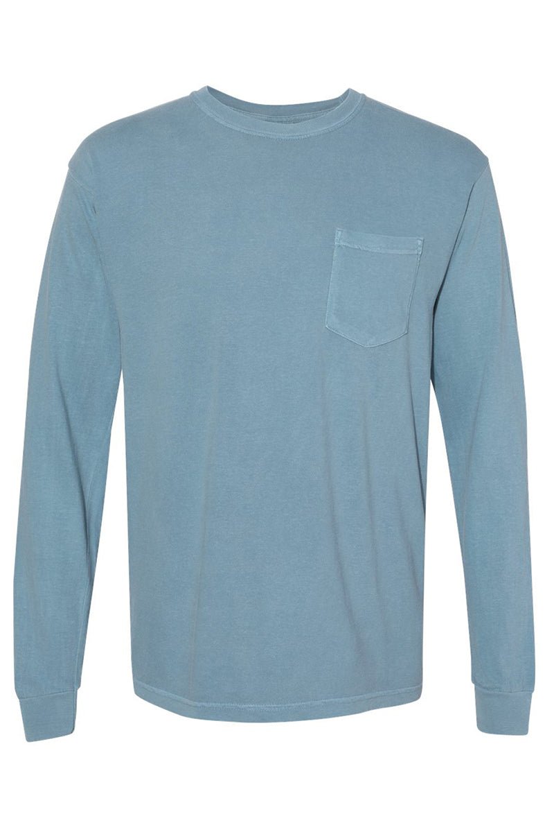 Shades of Blue Comfort Colors Long Sleeve Pocket Tee - Wholesale Accessory Market