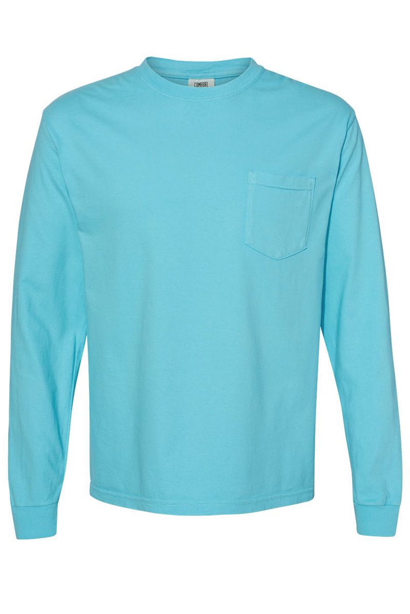 Shades of Blue Comfort Colors Long Sleeve Pocket Tee - Wholesale Accessory Market