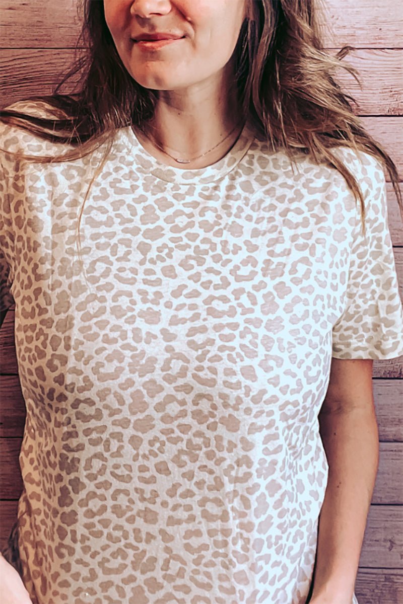 LAT Natural Leopard Fine Jersey Tee - Wholesale Accessory Market