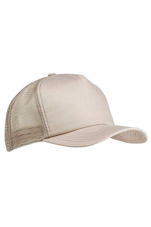 Big Accessories Stone Twill Front Mesh Trucker Cap