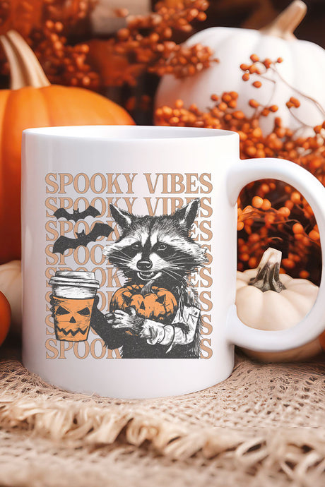 Raccoon Spooky Vibes Ceramic Mug