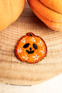 Orange Retro Floral Pumpkin Glitter Chenille Patch - Wholesale Accessory Market