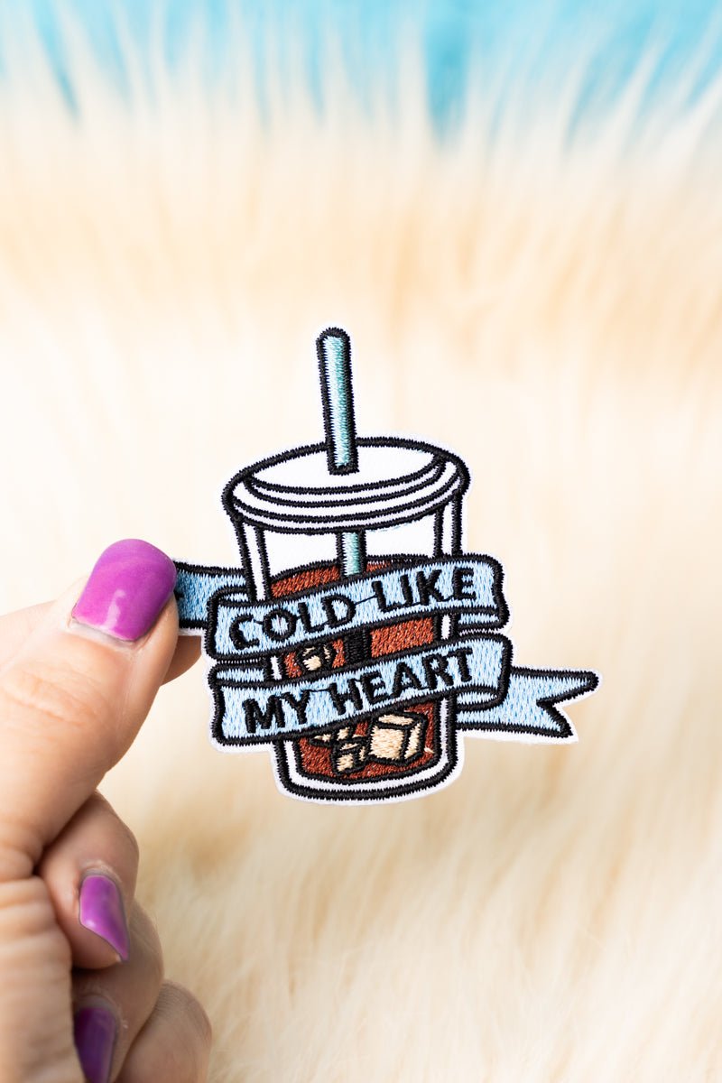 Cold Like My Heart Coffee Embroidered Patch - Wholesale Accessory Market