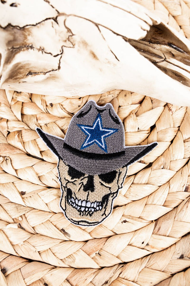 Dallas Skull Embroidered Patch - Wholesale Accessory Market