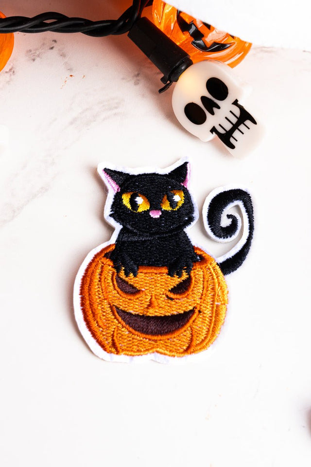 Cat - O - Lantern Embroidered Patch - Wholesale Accessory Market