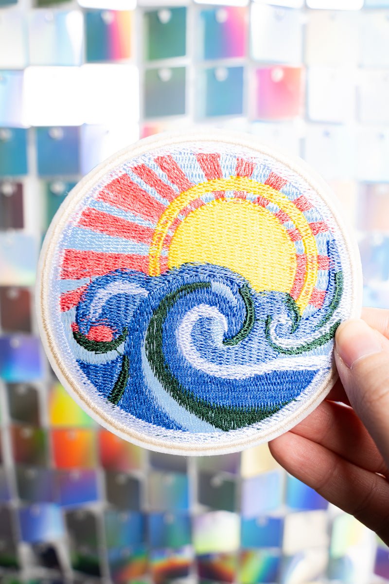 Oahu Ocean Waves Embroidered Patch - Wholesale Accessory Market