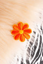 Orange Daisy Embroidered Patch - Wholesale Accessory Market