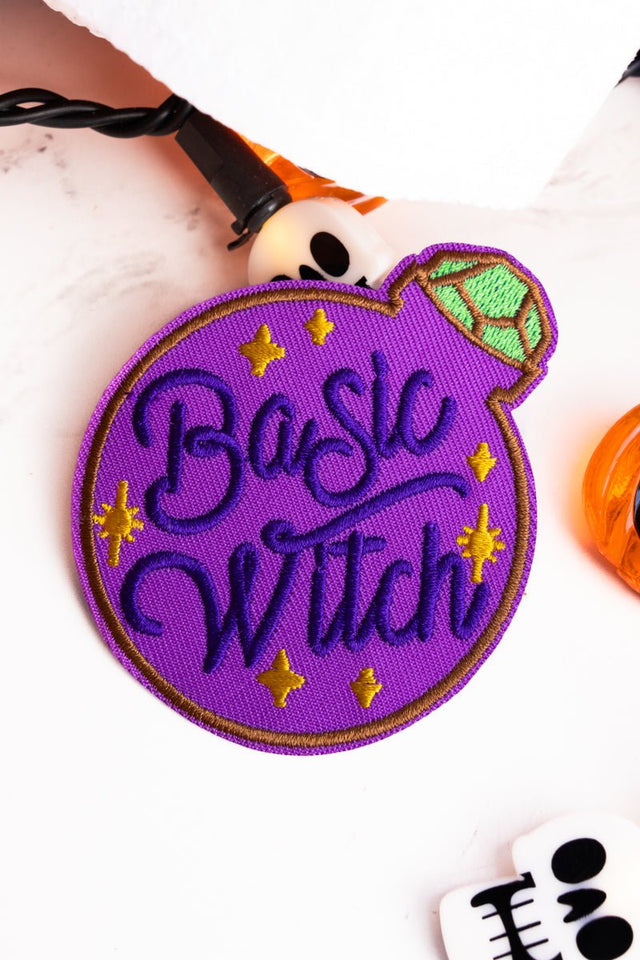 Basic Witch Purple Embroidered Patch - Wholesale Accessory Market