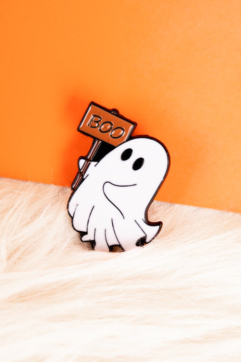 Boo Ghost Enamel Pin - Wholesale Accessory Market