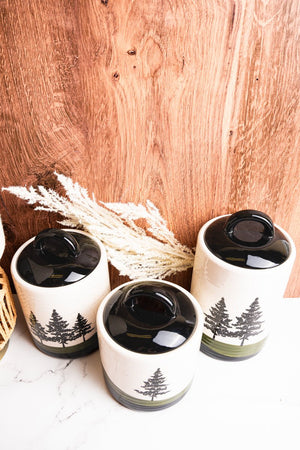 3 Piece Forest Retreat Ceramic Canister Set - Wholesale Accessory Market