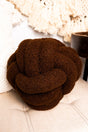 Coffee Knotted Ball Pillow, 10" - Wholesale Accessory Market