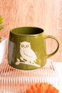 Hoo Wants Coffee Green Stoneware Mug - Wholesale Accessory Market