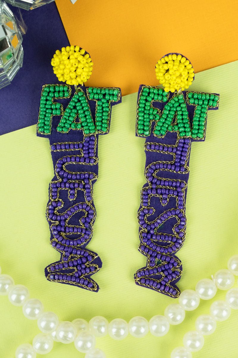 Fat Tuesday Seed Bead Earrings - Wholesale Accessory Market