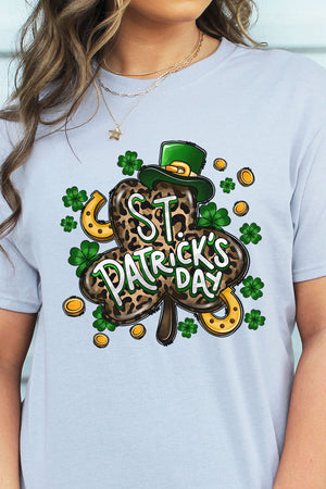 Leopard Shamrock St. Patrick's Day Unisex Blend Tee