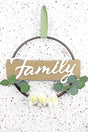 SALE! 15.5 x 17.5 'Family' Wood and Metal Floral Wreath - Wholesale Accessory Market