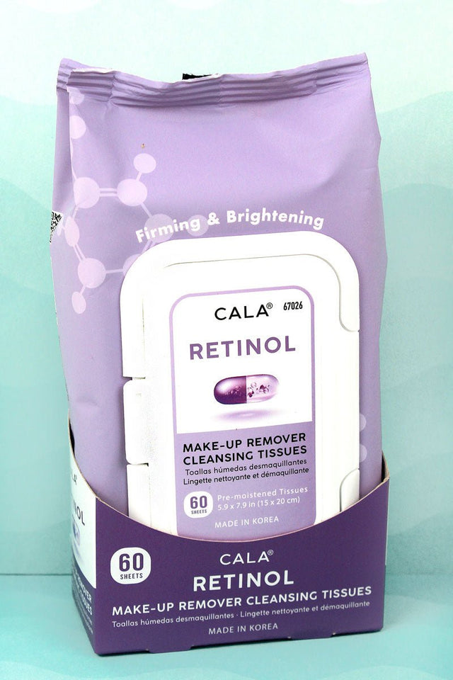 Retinol Make-Up Remover Cleansing Tissues - Wholesale Accessory Market