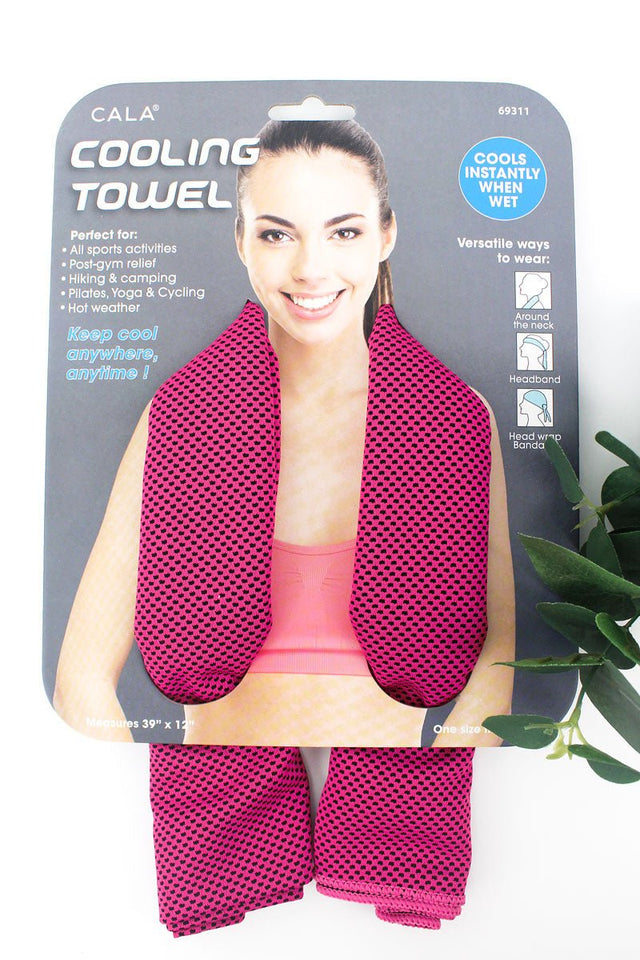 Hot Pink Cooling Towel - Wholesale Accessory Market