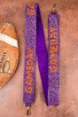 Purple with Orange Gameday Seed Bead Bag Strap - Wholesale Accessory Market