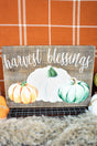 8.5 x 12 'Harvest Blessings' Pumpkin Trio Wood Box Sign - Wholesale Accessory Market