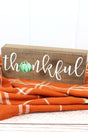 4.5 x 12 'Thankful' Pumpkin Wood Box Sign - Wholesale Accessory Market