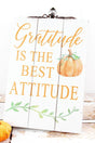 SALE! 14.5 x 9 'Gratitude' Wood Pumpkin Box Sign - Wholesale Accessory Market