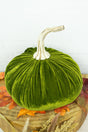 6.5 x 7.5 Autumn Harvest Olive Velvet Pumpkin - Wholesale Accessory Market