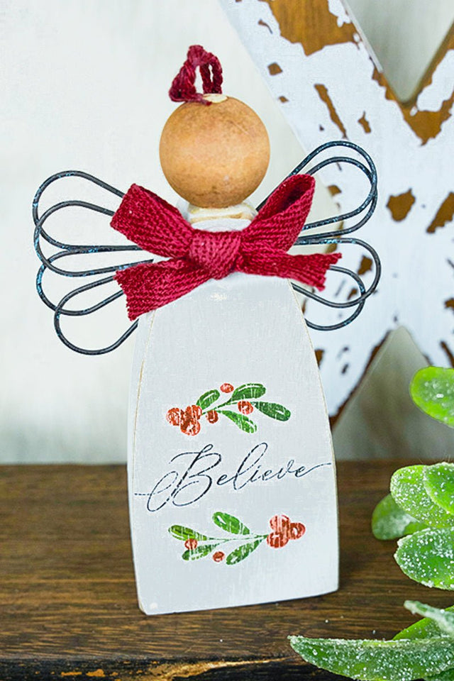 5 x 3.25 'Believe' Christmas Angel Ornament - Wholesale Accessory Market