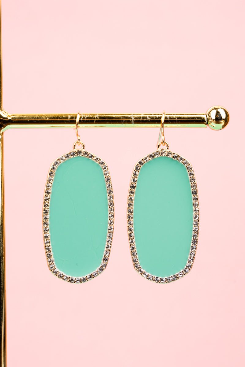 Jocelyn Mint Goldtone Earrings | Wholesale Accessory Market