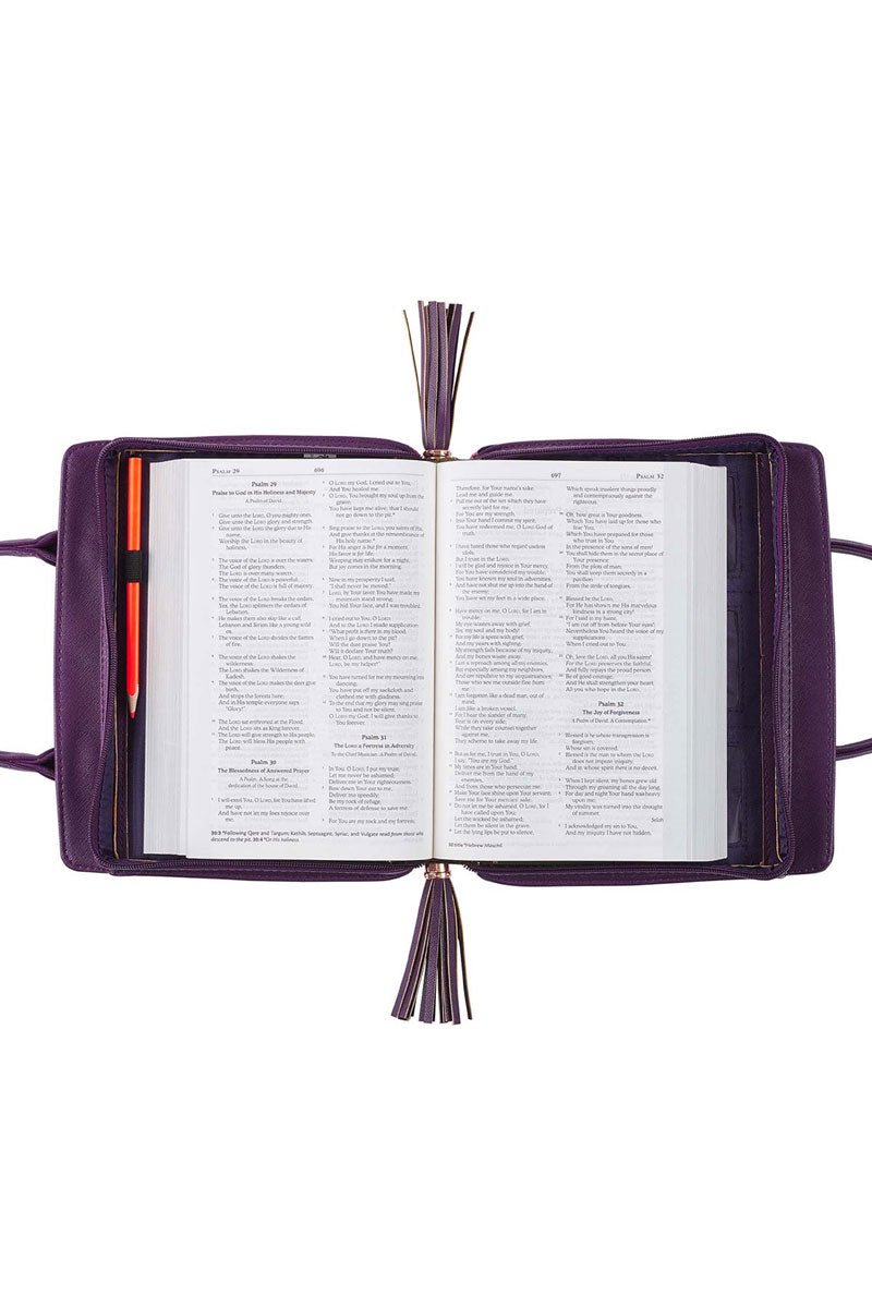 Blessed Purple Floral Purse-Style Bible Cover - Walmart.com