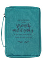 Strength And Dignity Teal Large Bible Cover - Wholesale Accessory Market