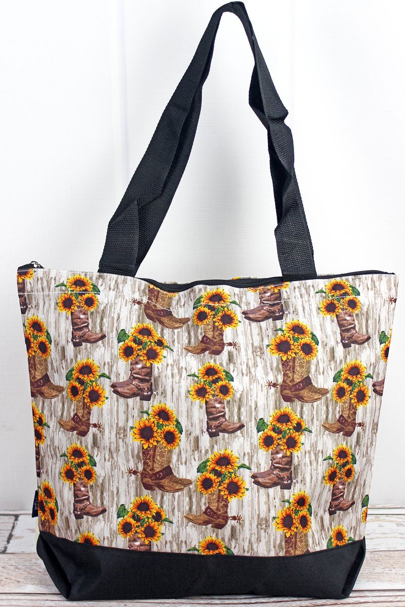 NGIL Boot Bouquet with Black Trim Tote Bag - Wholesale Accessory Market