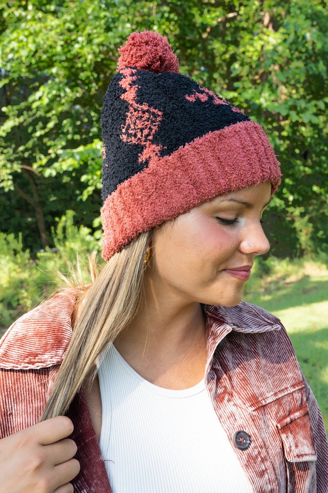 20% OFF! Cozy Cuddles Winona Aztec Pom Pom Beanie - Wholesale Accessory Market