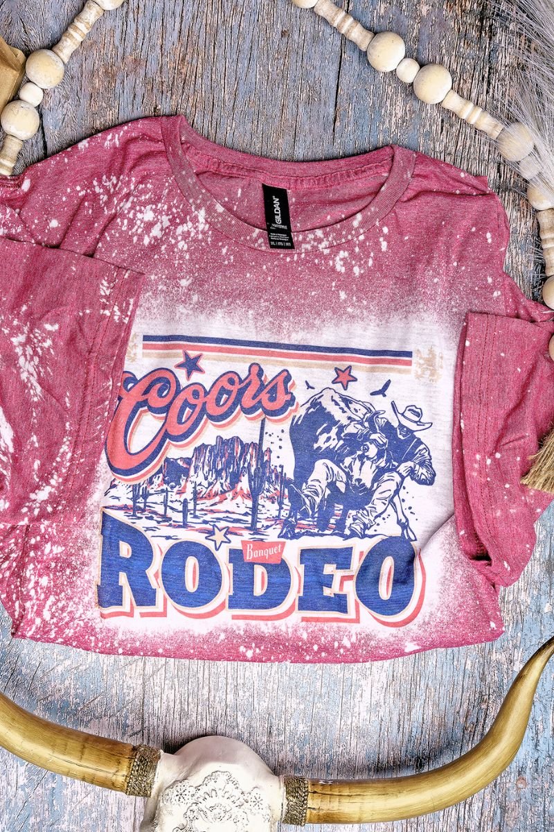 Bleached Bull Rider Coors Rodeo Softstyle Adult T-Shirt - Wholesale Accessory Market