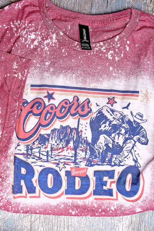 Bleached Bull Rider Coors Rodeo Softstyle Adult T-Shirt - Wholesale Accessory Market