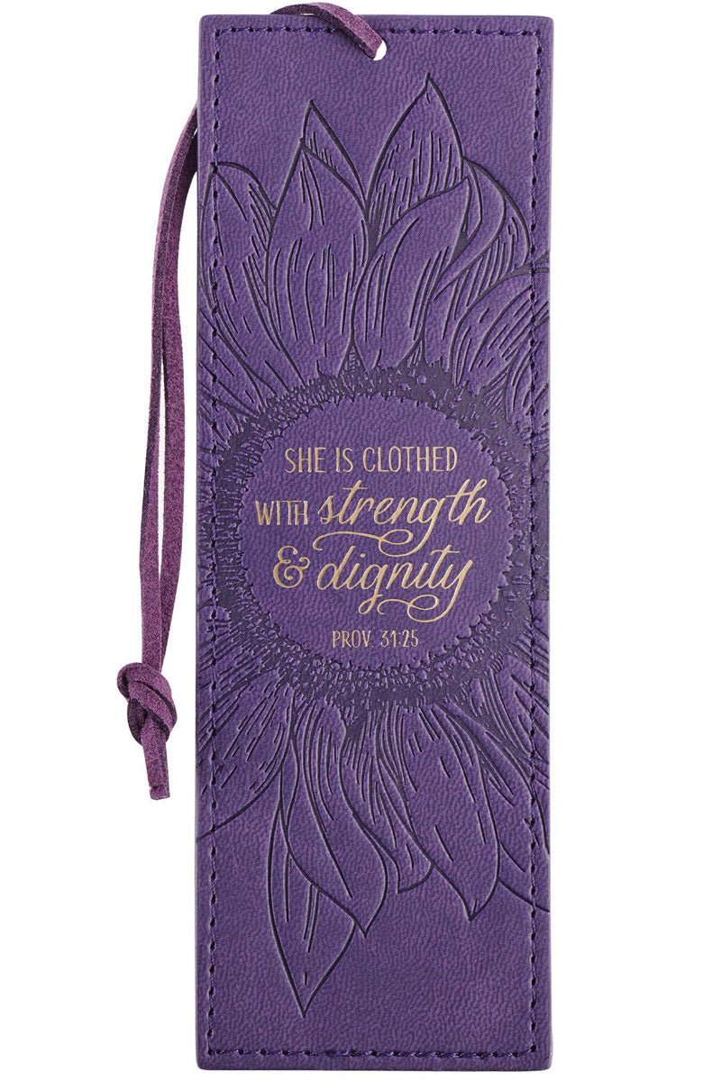 Strength & Dignity Purple LuxLeather Page Marker - Wholesale Accessory Market