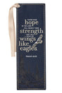 On Eagle's Wings Navy Blue Faux Leather Page Marker - Wholesale Accessory Market