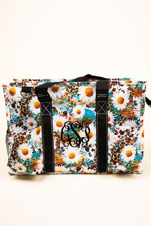 NGIL Wildflowers Utility Tote with Black Trim - Wholesale Accessory Market