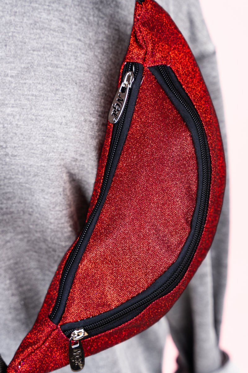 Red glitter clearance fanny pack