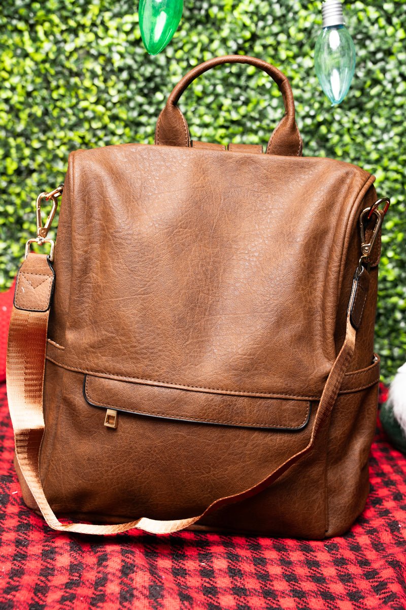 Leather anti cheap theft backpack