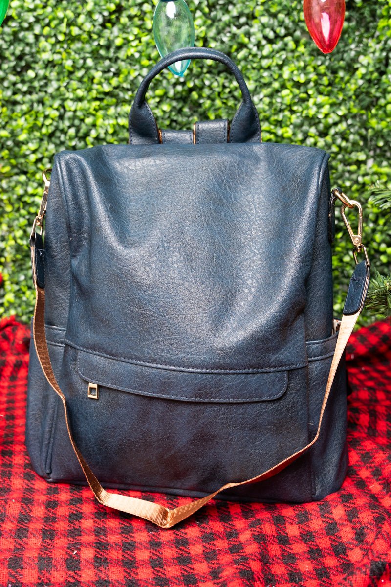 Never Looking Back Faux Leather Backpack Purse (Black) · NanaMacs