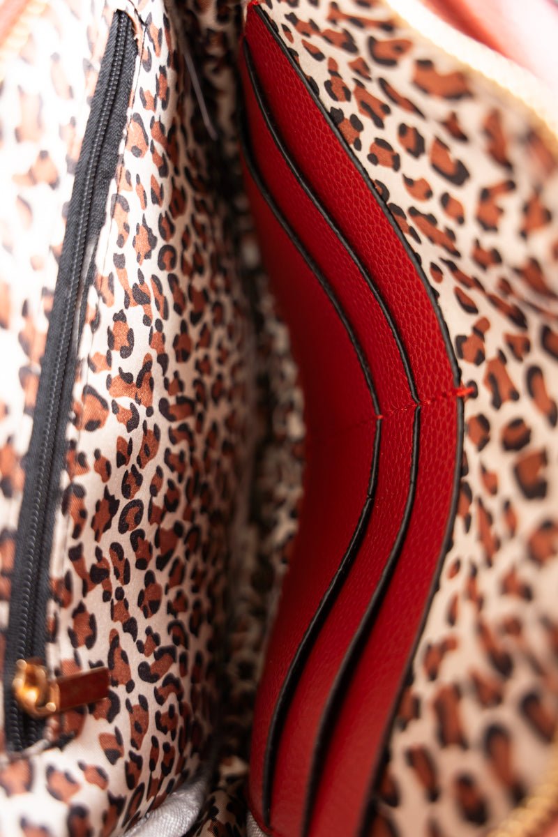 River island leopard online print bag